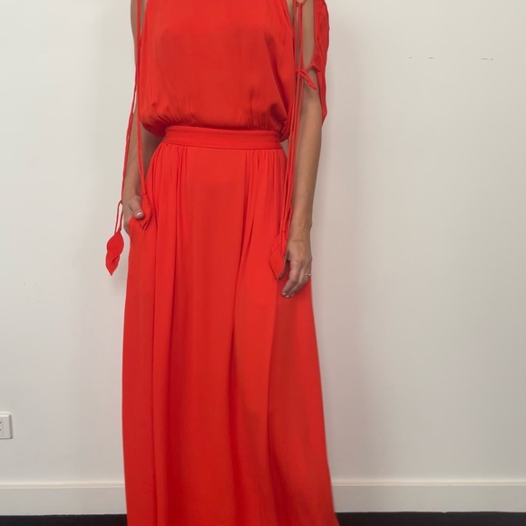 Tory Burch red maxi dress Evalene Dress - Picture 3 of 11